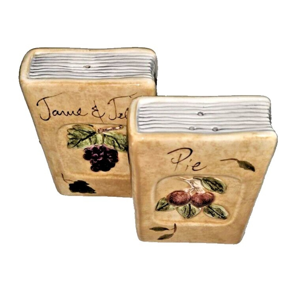 Ceramic Salt Pepper Shakers Floral Decor Cheri Blum‎ Cortland Fifth Avenue - Picture 5 of 6